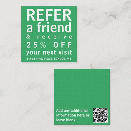 Visitekaartjes - Verwijs een Groen Licht van de Vr (Voorkant / Achterkant)