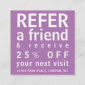 Visitekaartjes - Verwijs een Vriend Paars (Voorkant)