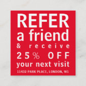 Visitekaartjes - Verwijs naar een Vriend Rood (Voorkant)