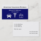 Visitekaartjes verzekeringsmakelaar (Voorkant / Achterkant)