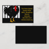 Visitekaartjes Victoriaans Houtsnede Haan (Voorkant / Achterkant)