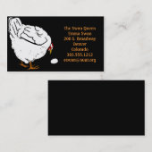 Visitekaartjes Victoriaans Houtsnede Kip en Ei (Voorkant / Achterkant)