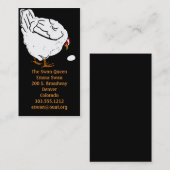 Visitekaartjes Victoriaans Houtsnede Kip en Ei (Voorkant / Achterkant)