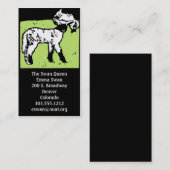 Visitekaartjes Victoriaans houtsnede lammeren Scha (Voorkant / Achterkant)