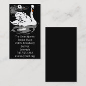 Visitekaartjes Victoriaans houtsnede zwanen (Voorkant / Achterkant)