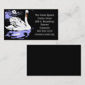 Visitekaartjes Victoriaans houtsnede zwanen (Voorkant / Achterkant)