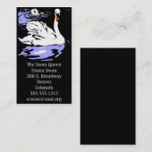 Visitekaartjes Victoriaans houtsnede zwanen (Voorkant / Achterkant)