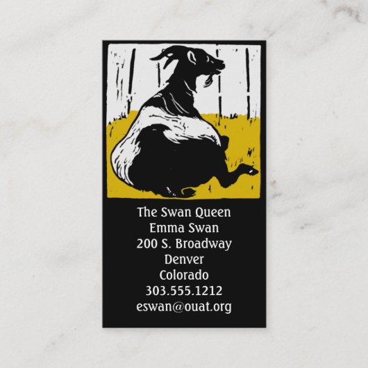 Visitekaartjes Victoriaans houtsnip geit (Voorkant)