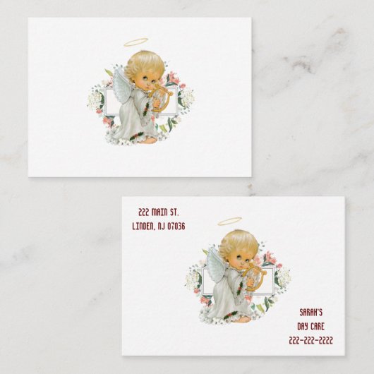 Visitekaartjes, Visitekaartjes voor dagverzorging (Voorkant / Achterkant)