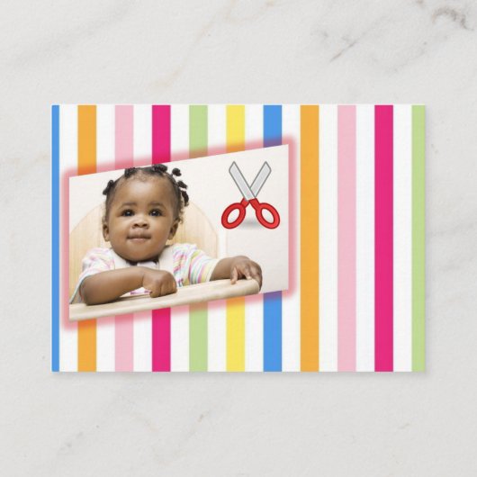 Visitekaartjes, Visitekaartjes voor kinderkapsel (Achterkant)