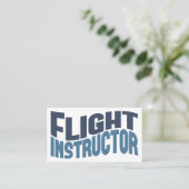 Visitekaartjes vlieginstructeur (Staand voorkant)