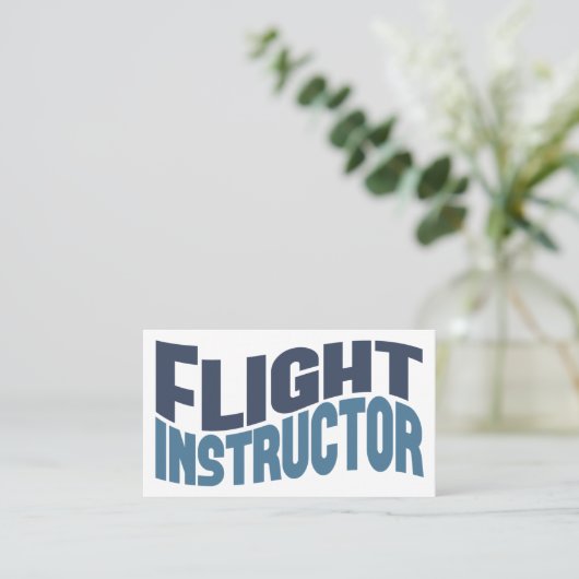 Visitekaartjes vlieginstructeur (Staand voorkant)