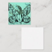 visitekaartjes, vlinderdame, vlindervlinderkunst vierkante visitekaartje (Voorkant / Achterkant)