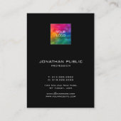 Visitekaartjes Voeg de Moderne Verticale Logo van  (Achterkant)