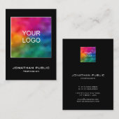 Visitekaartjes Voeg de Moderne Verticale Logo van  (Voorkant / Achterkant)