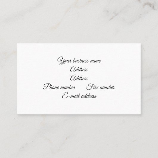 Visitekaartjes voet (Achterkant)