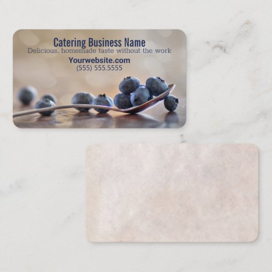 Visitekaartjes voor aangepaste catering, vers (Voorkant / Achterkant)