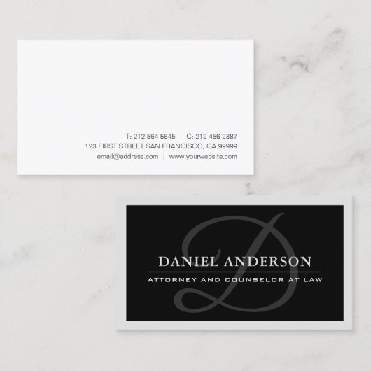 Visitekaartjes voor aangepaste juridische services (Voorkant / Achterkant)