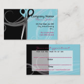 Visitekaartjes voor aanstelling van Hair salon Afsprakenkaartje (Voorkant / Achterkant)