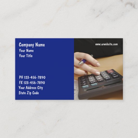 Visitekaartjes voor accountants (Voorkant)