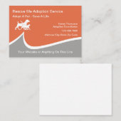 Visitekaartjes voor adoptiediensten voor huisdiere (Voorkant / Achterkant)