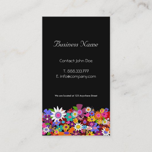 Visitekaartjes voor afspeelbloemen (Voorkant)