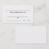 visitekaartjes voor "afspraak" afsprakenkaartje (Voorkant / Achterkant)