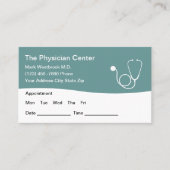 Visitekaartjes voor afspraak met arts-patiënt (Voorkant)