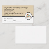 Visitekaartjes voor afspraak met veterinaire oncol (Voorkant / Achterkant)