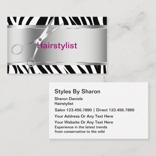 Visitekaartjes voor airdresser (Voorkant / Achterkant)
