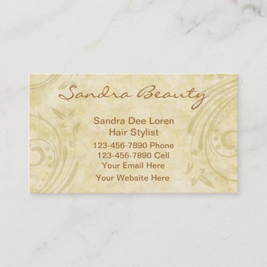 Visitekaartjes voor airdresser (Voorkant)