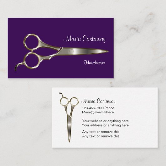 Visitekaartjes voor airdresser (Voorkant / Achterkant)