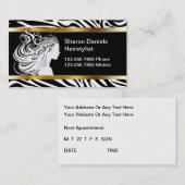 Visitekaartjes voor airdresser afsprakenkaartje (Voorkant / Achterkant)