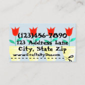 Visitekaartjes voor ambachten (Achterkant)