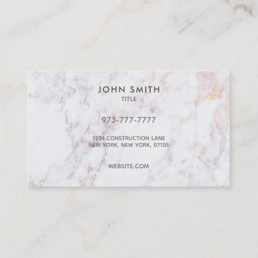 Visitekaartjes voor architect (Achterkant)