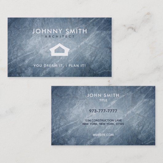 Visitekaartjes voor architect Slogans (Voorkant / Achterkant)