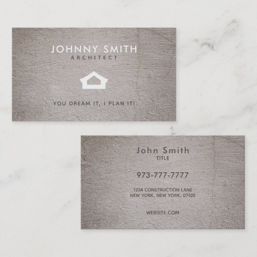 Visitekaartjes voor architect Slogans (Voorkant / Achterkant)