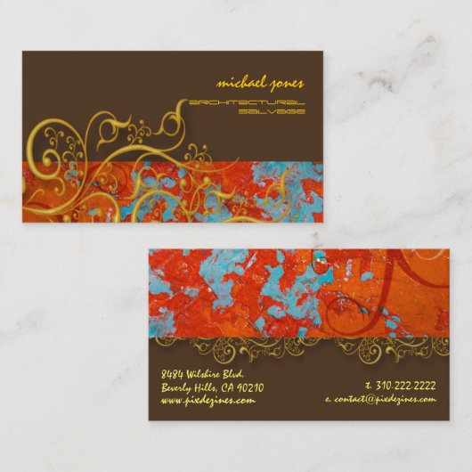 Visitekaartjes voor architecturale berging (Voorkant / Achterkant)