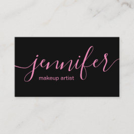 Visitekaartjes voor artistieke artiesten in zwart-