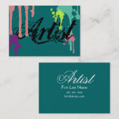 Visitekaartjes voor artistieke verfsleuven (Voorkant / Achterkant)