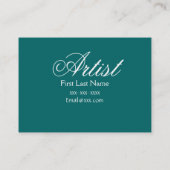 Visitekaartjes voor artistieke verfsleuven (Achterkant)