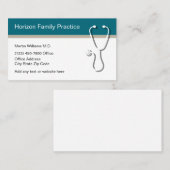 Visitekaartjes voor artsenpraktijk voor artsen (Voorkant / Achterkant)