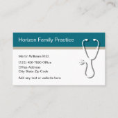 Visitekaartjes voor artsenpraktijk voor artsen (Voorkant)