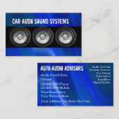 Visitekaartjes voor Auto Audio (Voorkant / Achterkant)