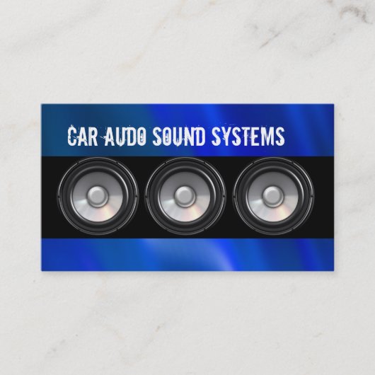 Visitekaartjes voor Auto Audio (Voorkant)
