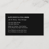 Visitekaartjes voor auto-body-botsing (Achterkant)