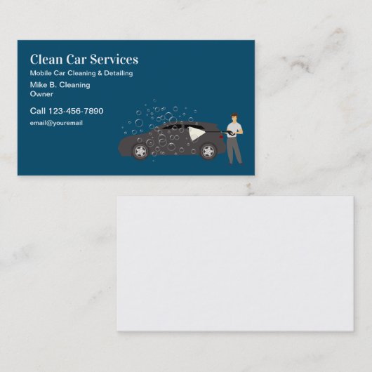 Visitekaartjes voor autoauto-auto-informatie (Voorkant / Achterkant)