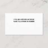 Visitekaartjes voor autohandel (Achterkant)