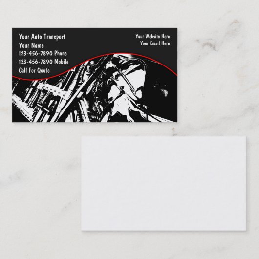 Visitekaartjes voor automatisch vervoer (Voorkant / Achterkant)