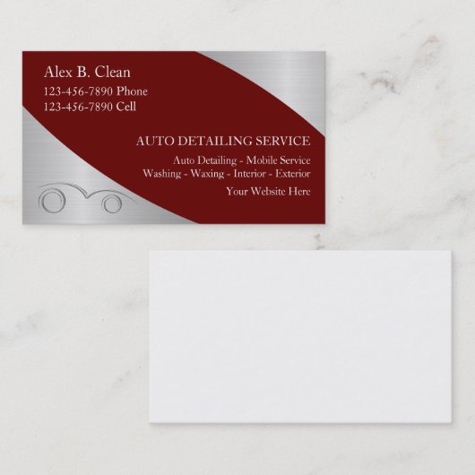 Visitekaartjes voor automatische informatie (Voorkant / Achterkant)